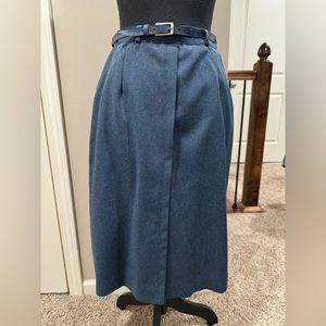 VINTAGE denim blue pencil skirt